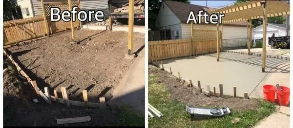 Patio before/after by Handyman Services