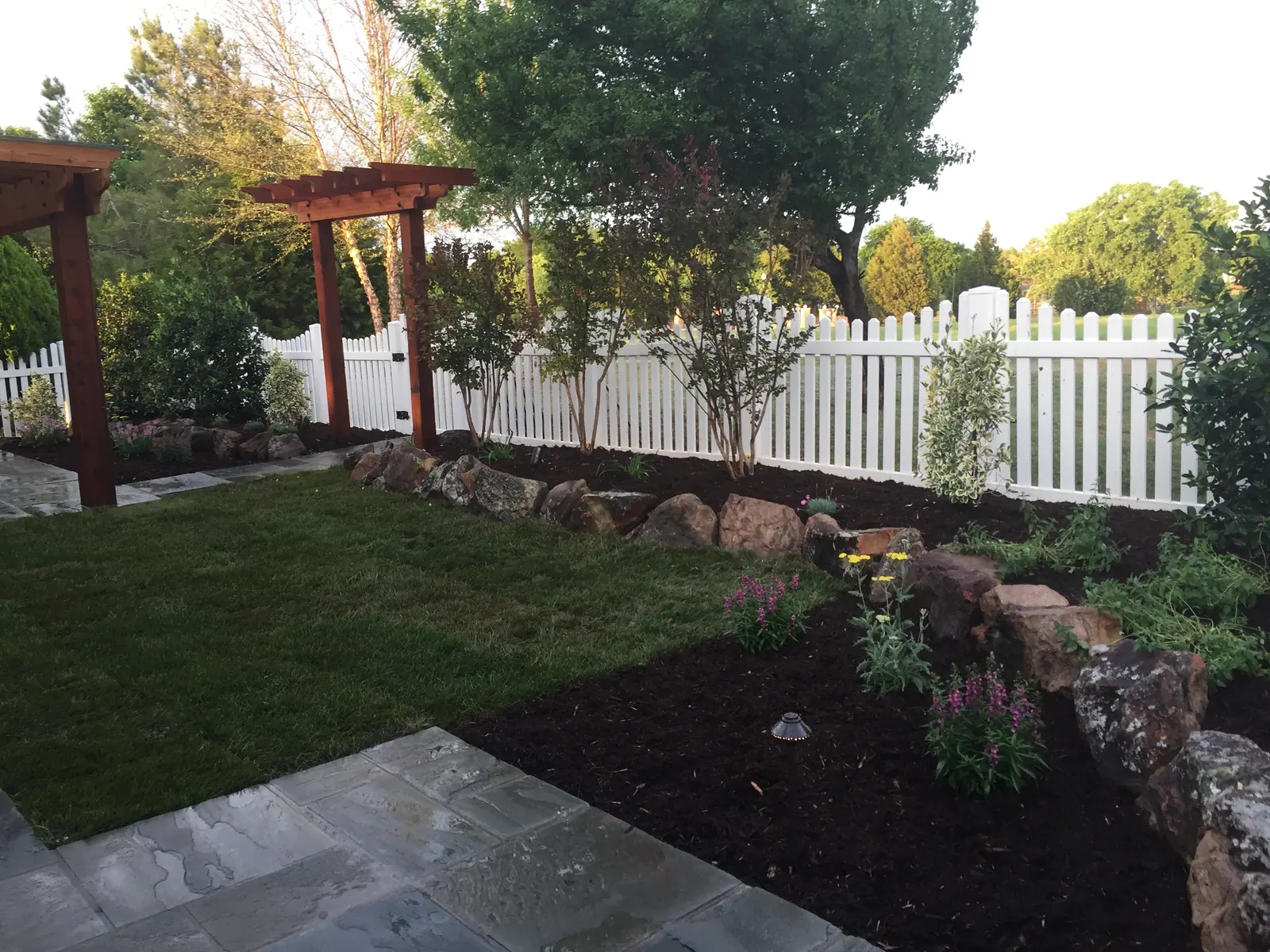 Drainage and landscape project by Giant Landscape