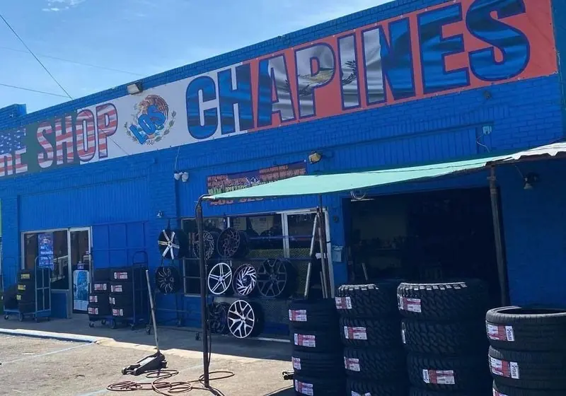 Tire Shop Los Chapines storefront on N Villa Ave