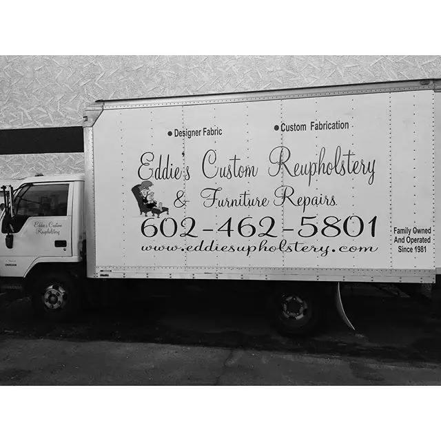 Eddie's Custom Upholstery delivery truck