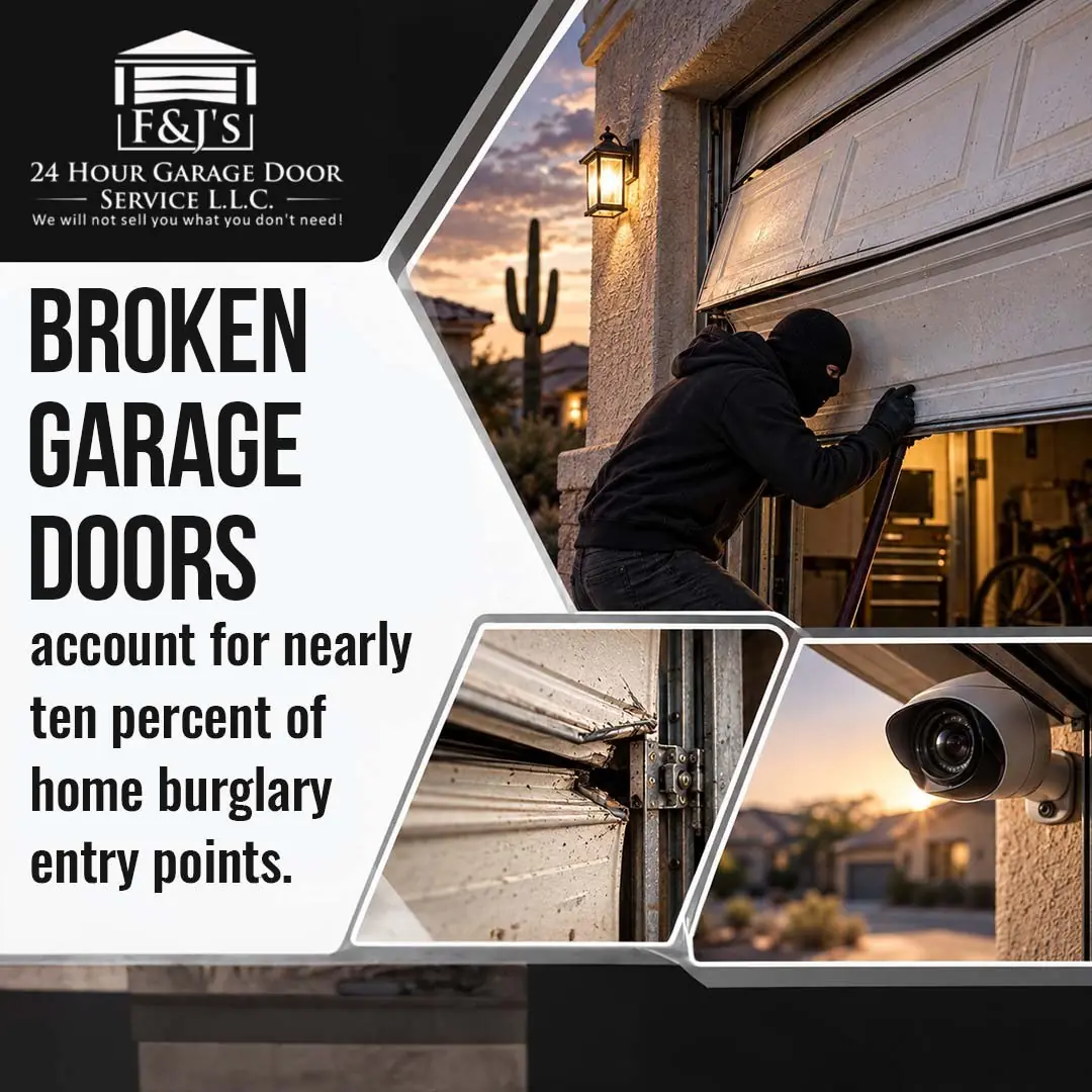 F&J's garage door tip infographic
