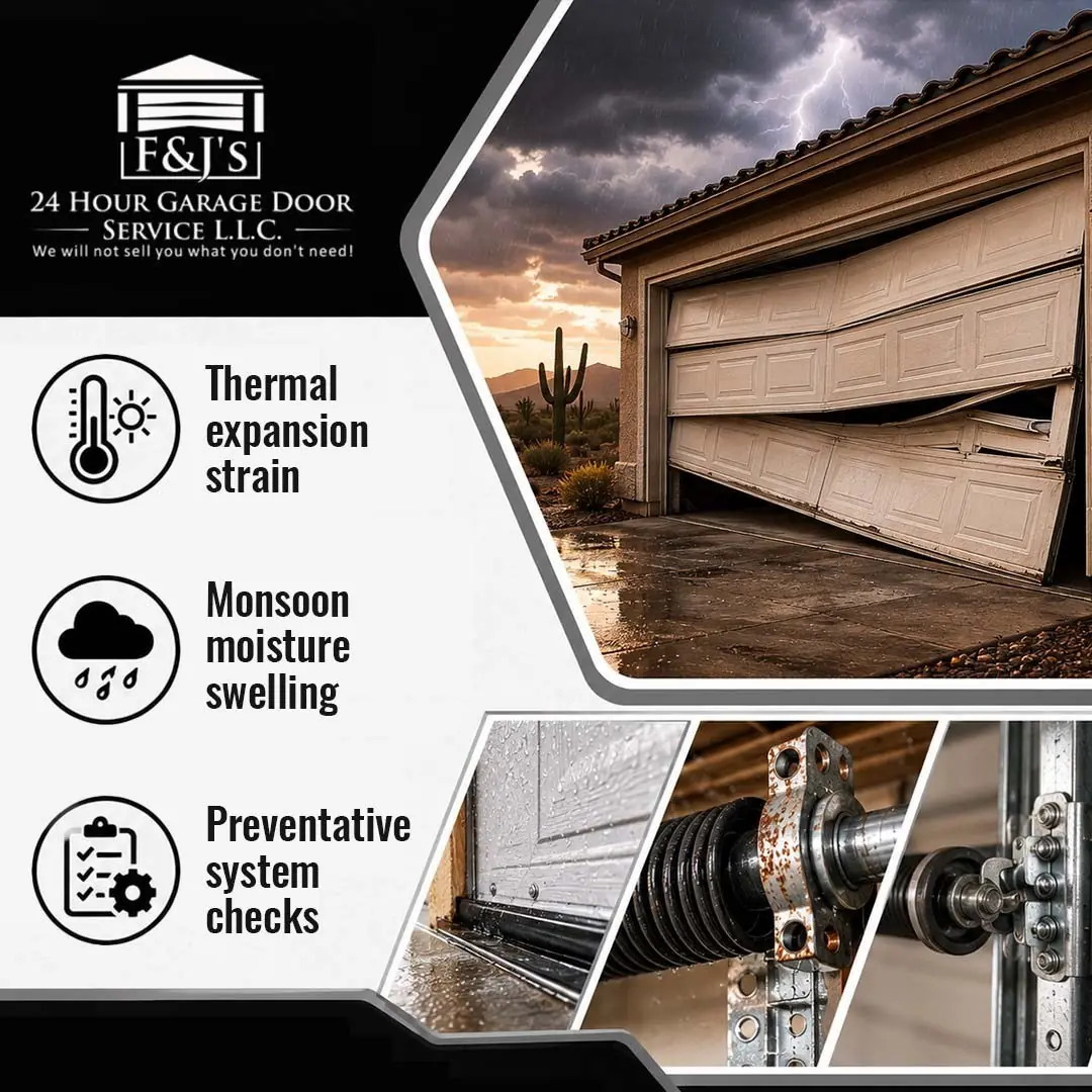 F&J's garage door tip infographic