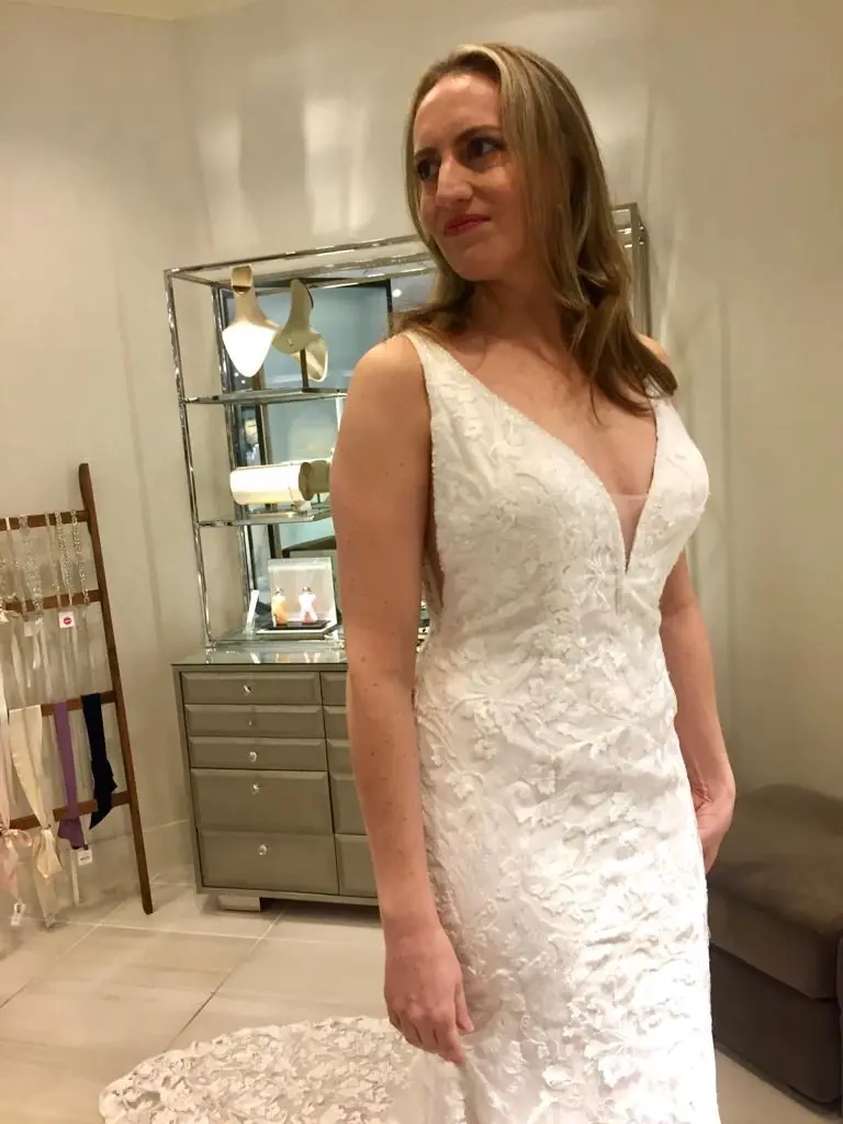 Bridal gown altered at G&J Alterations