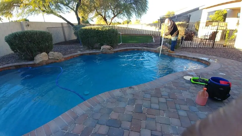 Mr. Klean servicing a pool