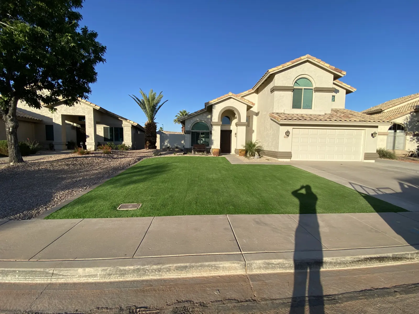 Front yard after new lawn