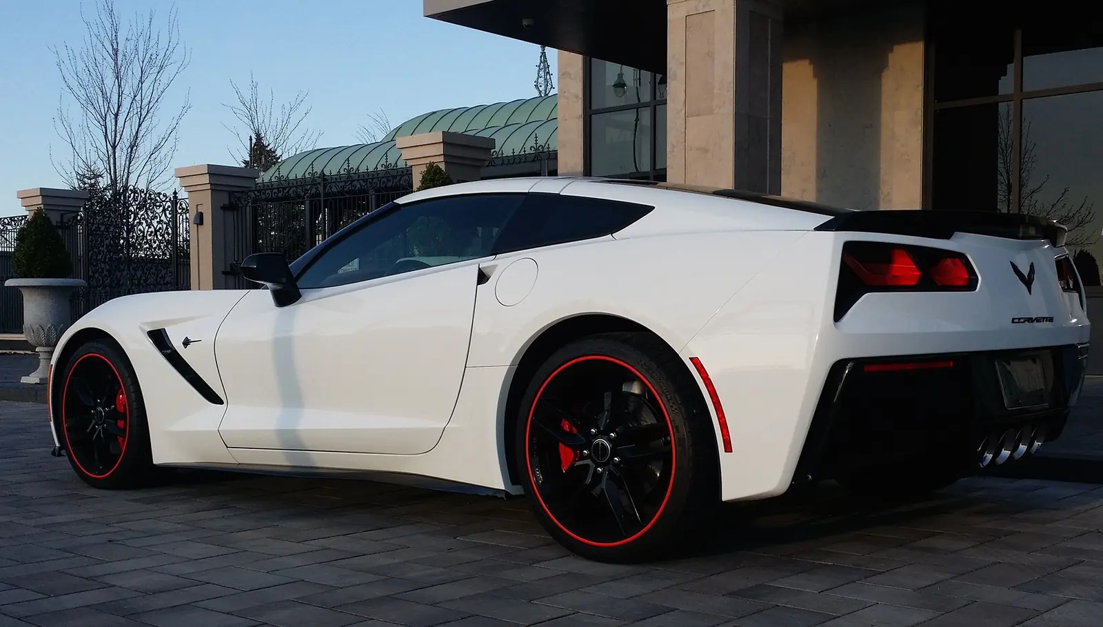Sports car on custom wheels