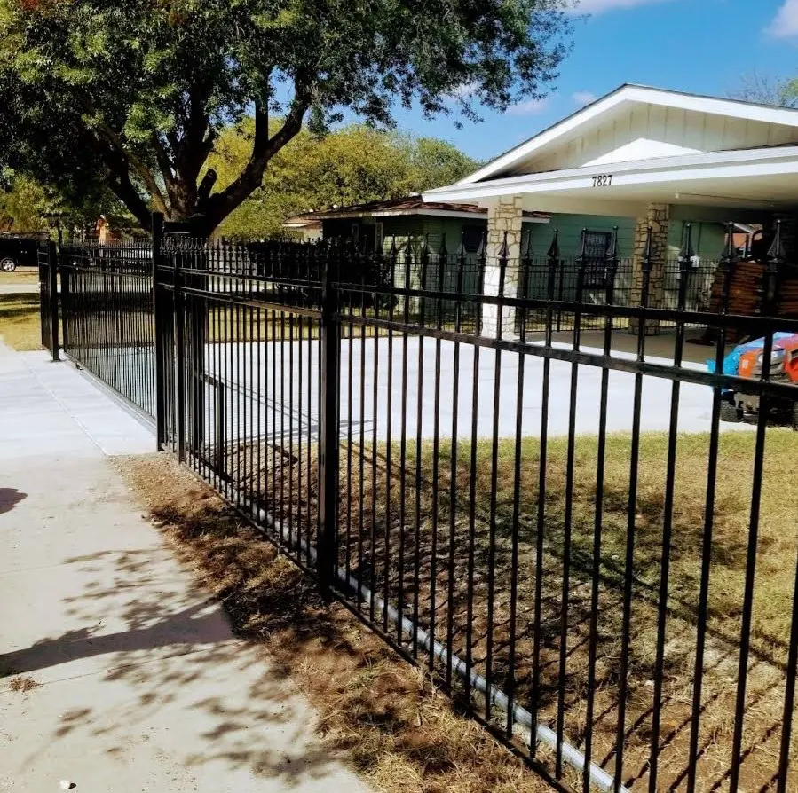 Ornamental iron fence by South Texas Fence