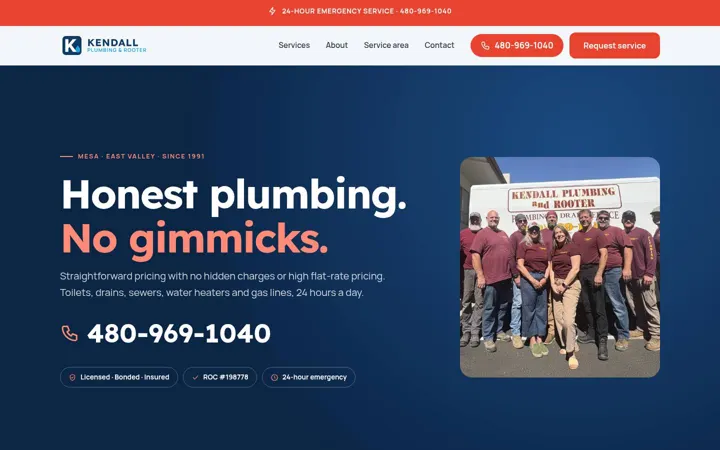 Kendall Plumbing & Rooter desktop