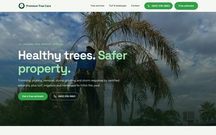 Premium Tree Care desktop