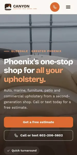 Canyon Upholstery mobile