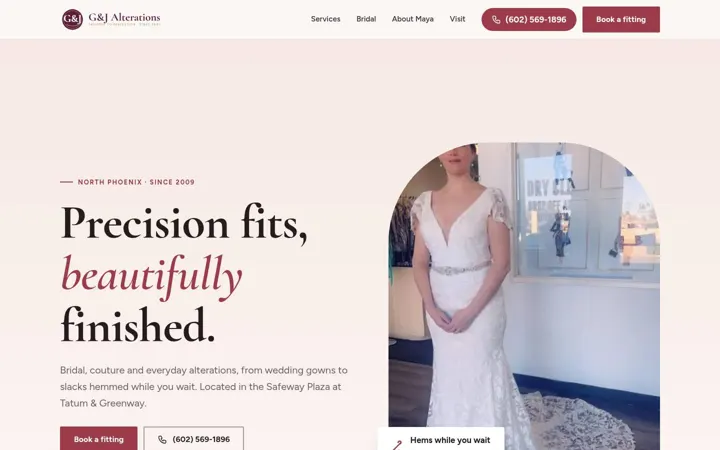 G&J Alterations desktop