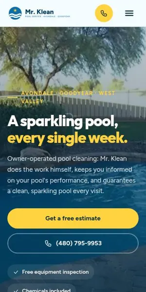 Mr. Klean Pool Service mobile