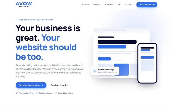 Avow Marketing desktop