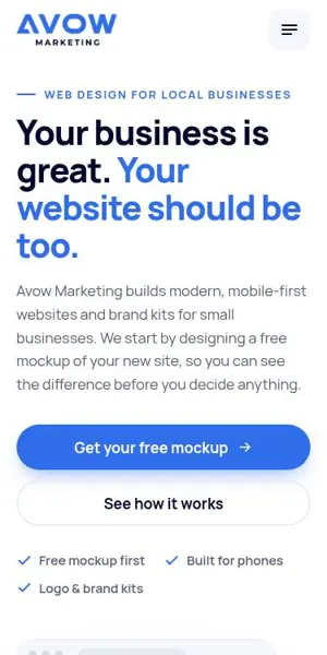 Avow Marketing mobile