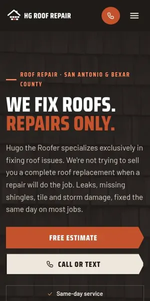 HG Roof Repair mobile