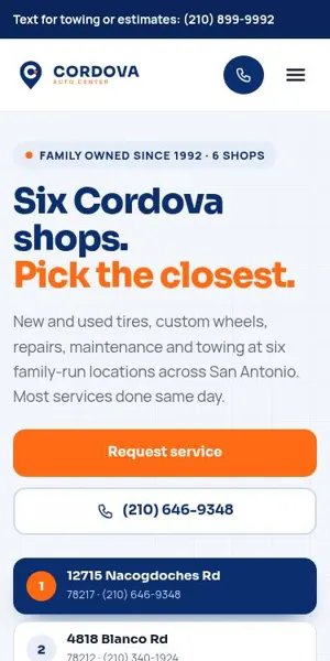 Cordova Auto Center mobile