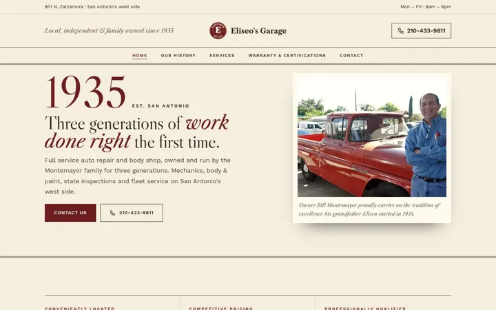 Eliseo's Garage desktop