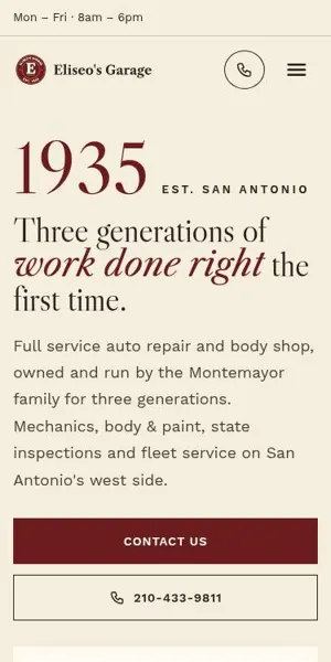 Eliseo's Garage mobile
