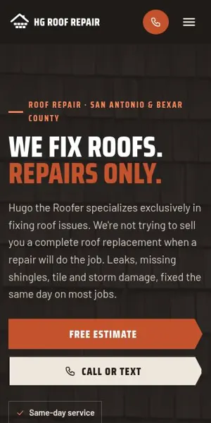 HG Roof Repair mobile