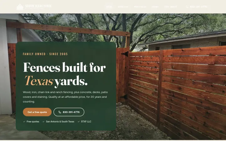 South Texas Fence & Construction desktop
