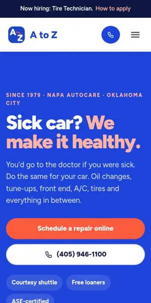A to Z Auto & Tire mobile