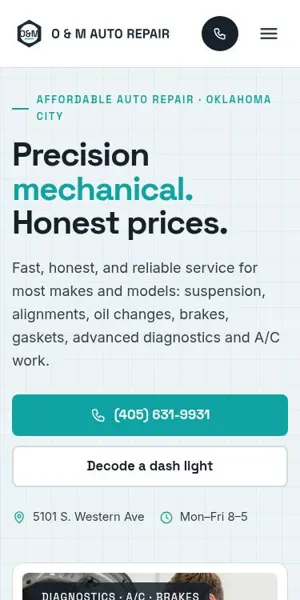 O & M Auto Repair mobile