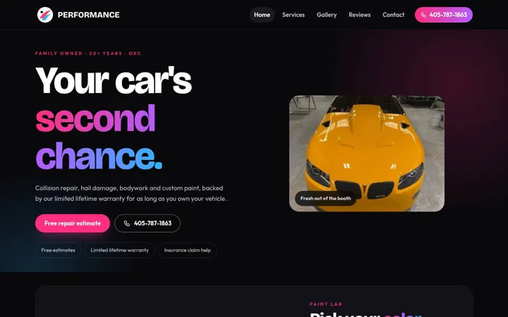 Performance Auto Painting & Collision desktop