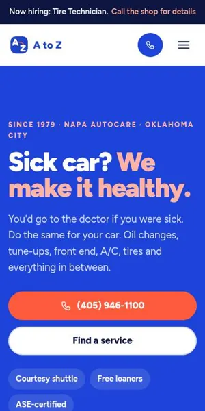 A to Z Auto & Tire mobile