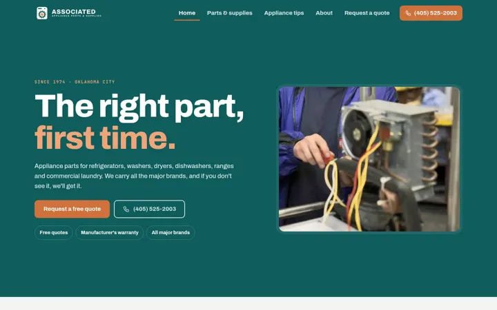 Associated Appliance desktop