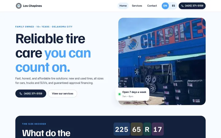 Tire Shop Los Chapines desktop