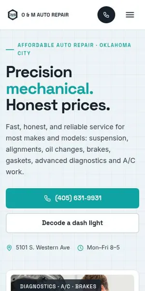 O & M Auto Repair mobile