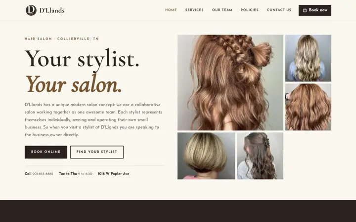 D'Llands Hair Salon desktop
