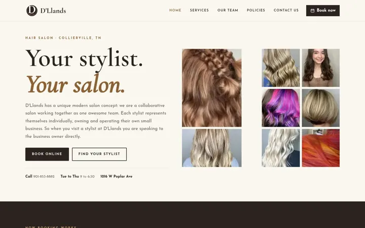 D'Llands Hair Salon desktop