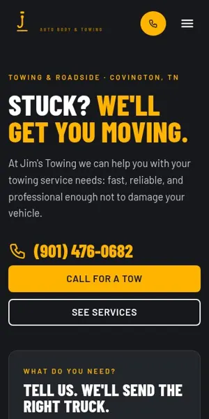 Jim's Towing mobile